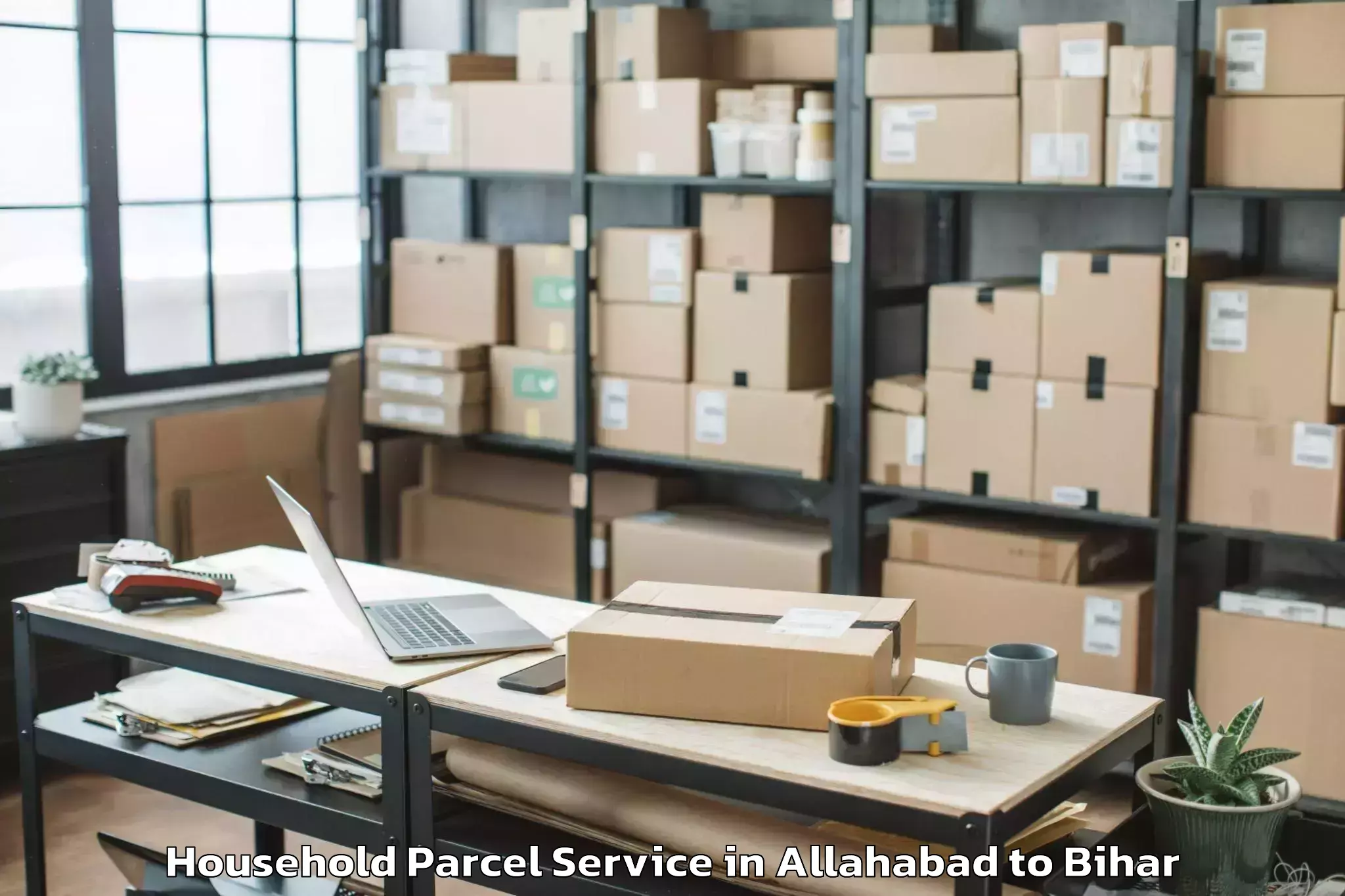 Book Allahabad to Lauria Nandangarh Household Parcel Online